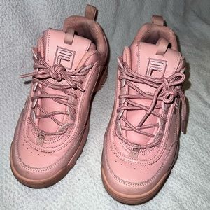 Filas Womens Disruptor 2 Athletic Shoes PINK